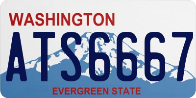 WA license plate ATS6667