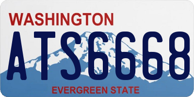 WA license plate ATS6668