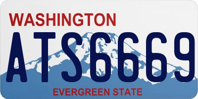 WA license plate ATS6669