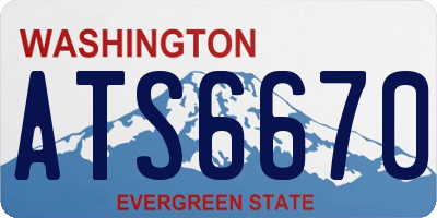 WA license plate ATS6670