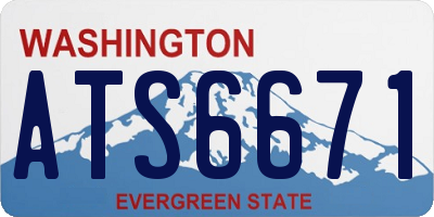 WA license plate ATS6671