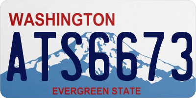WA license plate ATS6673