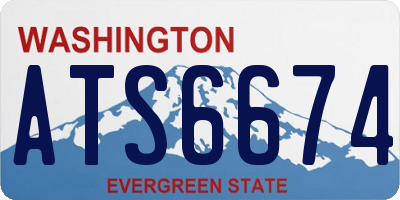 WA license plate ATS6674