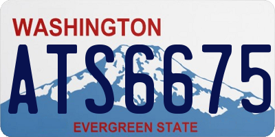 WA license plate ATS6675