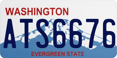 WA license plate ATS6676