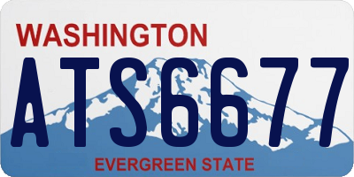 WA license plate ATS6677