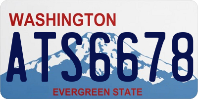 WA license plate ATS6678