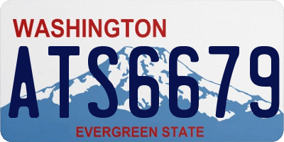 WA license plate ATS6679