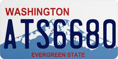 WA license plate ATS6680