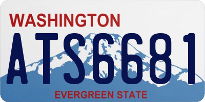 WA license plate ATS6681