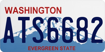 WA license plate ATS6682