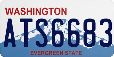 WA license plate ATS6683