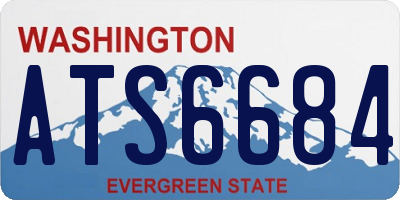 WA license plate ATS6684