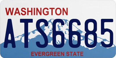 WA license plate ATS6685