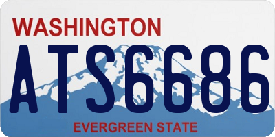 WA license plate ATS6686