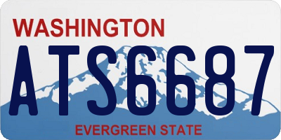 WA license plate ATS6687
