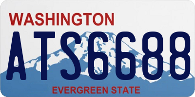 WA license plate ATS6688