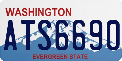 WA license plate ATS6690