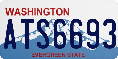 WA license plate ATS6693