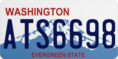 WA license plate ATS6698