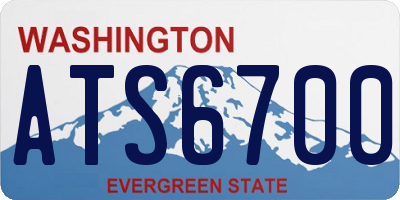 WA license plate ATS6700