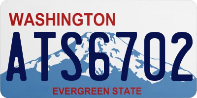 WA license plate ATS6702