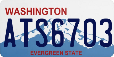 WA license plate ATS6703