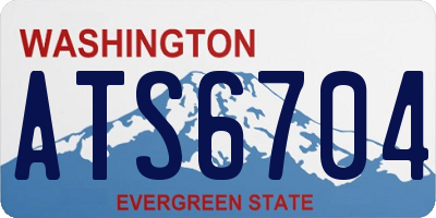 WA license plate ATS6704