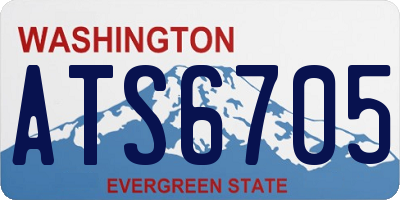 WA license plate ATS6705