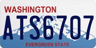 WA license plate ATS6707