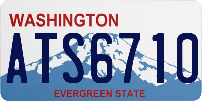 WA license plate ATS6710