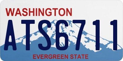 WA license plate ATS6711