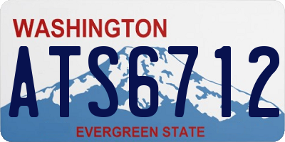 WA license plate ATS6712