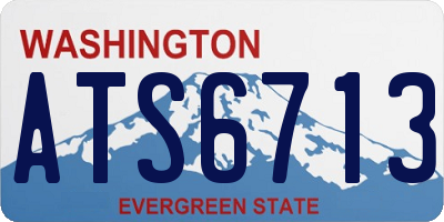WA license plate ATS6713