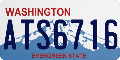 WA license plate ATS6716