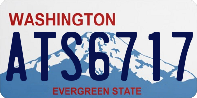 WA license plate ATS6717