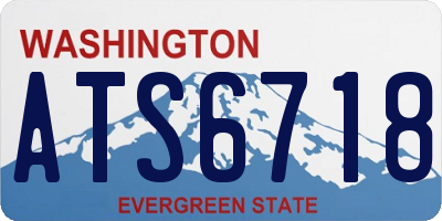 WA license plate ATS6718