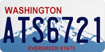 WA license plate ATS6721