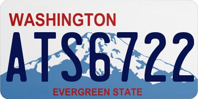 WA license plate ATS6722