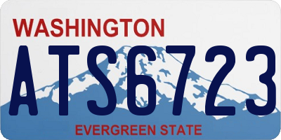 WA license plate ATS6723