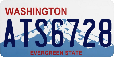 WA license plate ATS6728