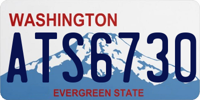 WA license plate ATS6730