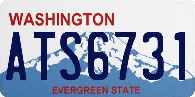 WA license plate ATS6731