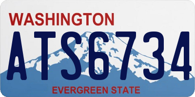 WA license plate ATS6734