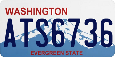 WA license plate ATS6736