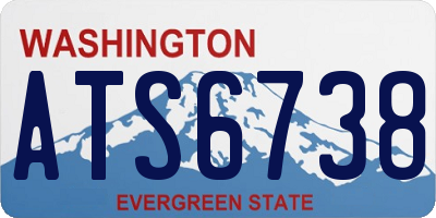 WA license plate ATS6738