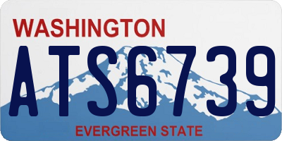 WA license plate ATS6739