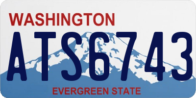 WA license plate ATS6743