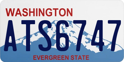 WA license plate ATS6747
