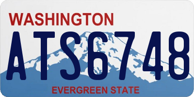 WA license plate ATS6748